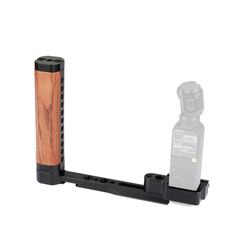 CAMVATE Extension Support Bracket & L Wooden Handgrip For DJI OSMO Pocket Camera
