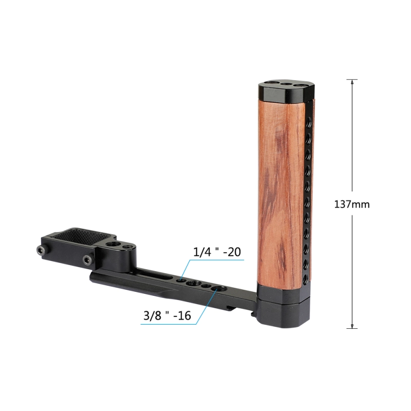 CAMVATE Extension Support Bracket & L Wooden Handgrip For DJI OSMO Pocket Camera