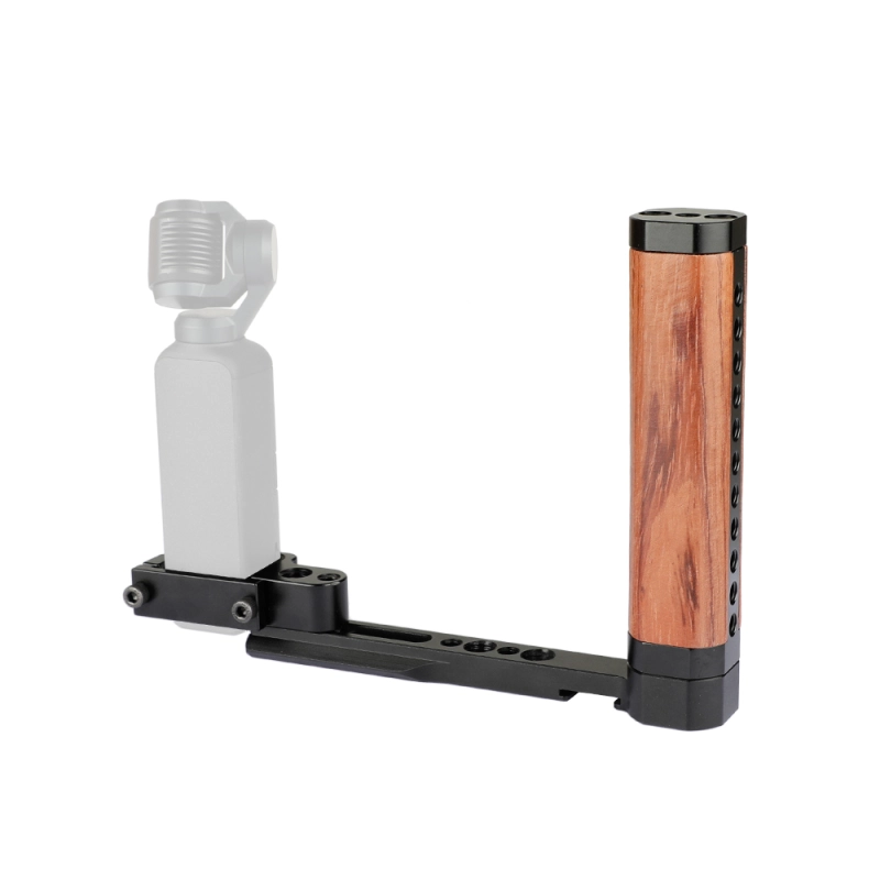 CAMVATE Extension Support Bracket & L Wooden Handgrip For DJI OSMO Pocket Camera