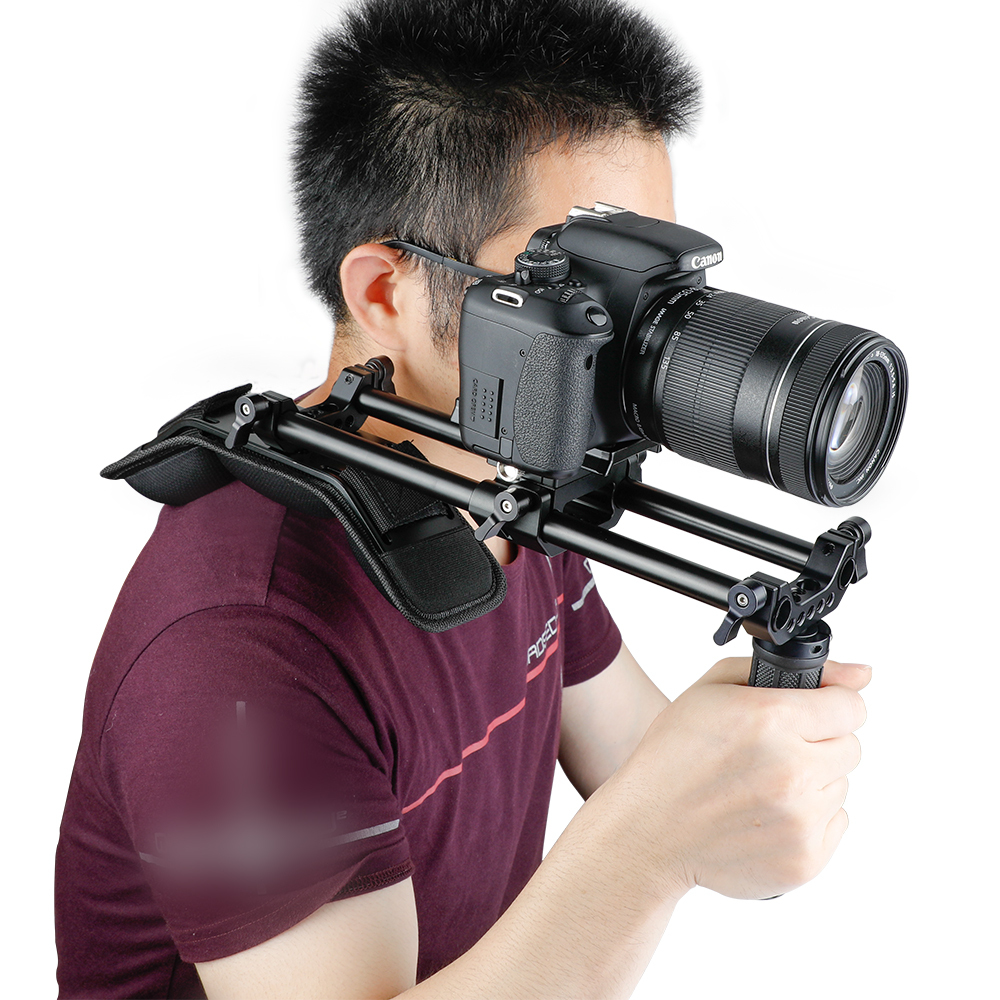 CAMVATE Shoulder Mount Kit With 15mm Rod System & Manfrotto QR Plate For DSLR Video Cameras And DV Camcorders