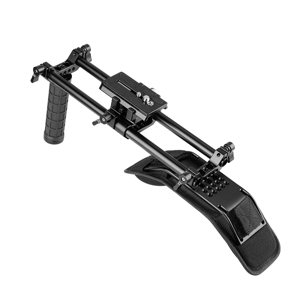CAMVATE Shoulder Mount Kit With 15mm Rod System & Manfrotto QR Plate For DSLR Video Cameras And DV Camcorders