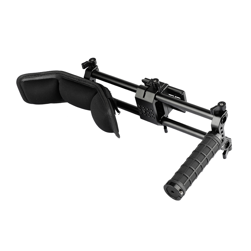 CAMVATE Shoulder Mount Kit With 15mm Rod System & Manfrotto QR Plate For DSLR Video Cameras And DV Camcorders