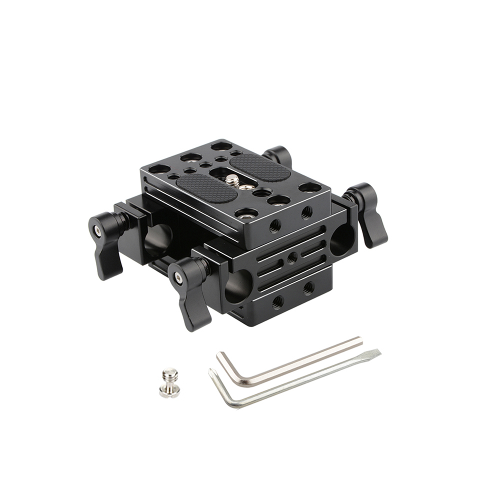 CAMVATE Support Base Plate with 15mm Rod Clamp Railblocks