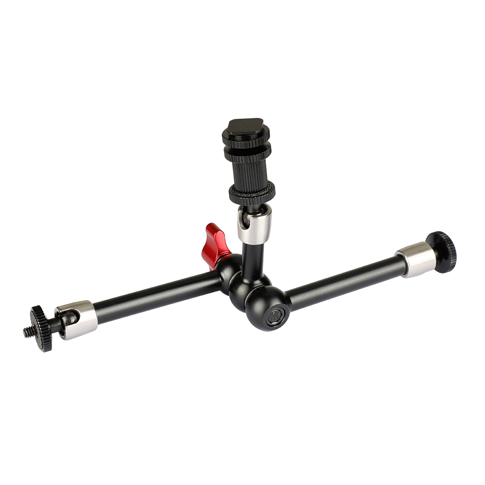 CAMVATE Multi-purpose 11" Articulating Magic Arm With Three Arms And Shoe Mount