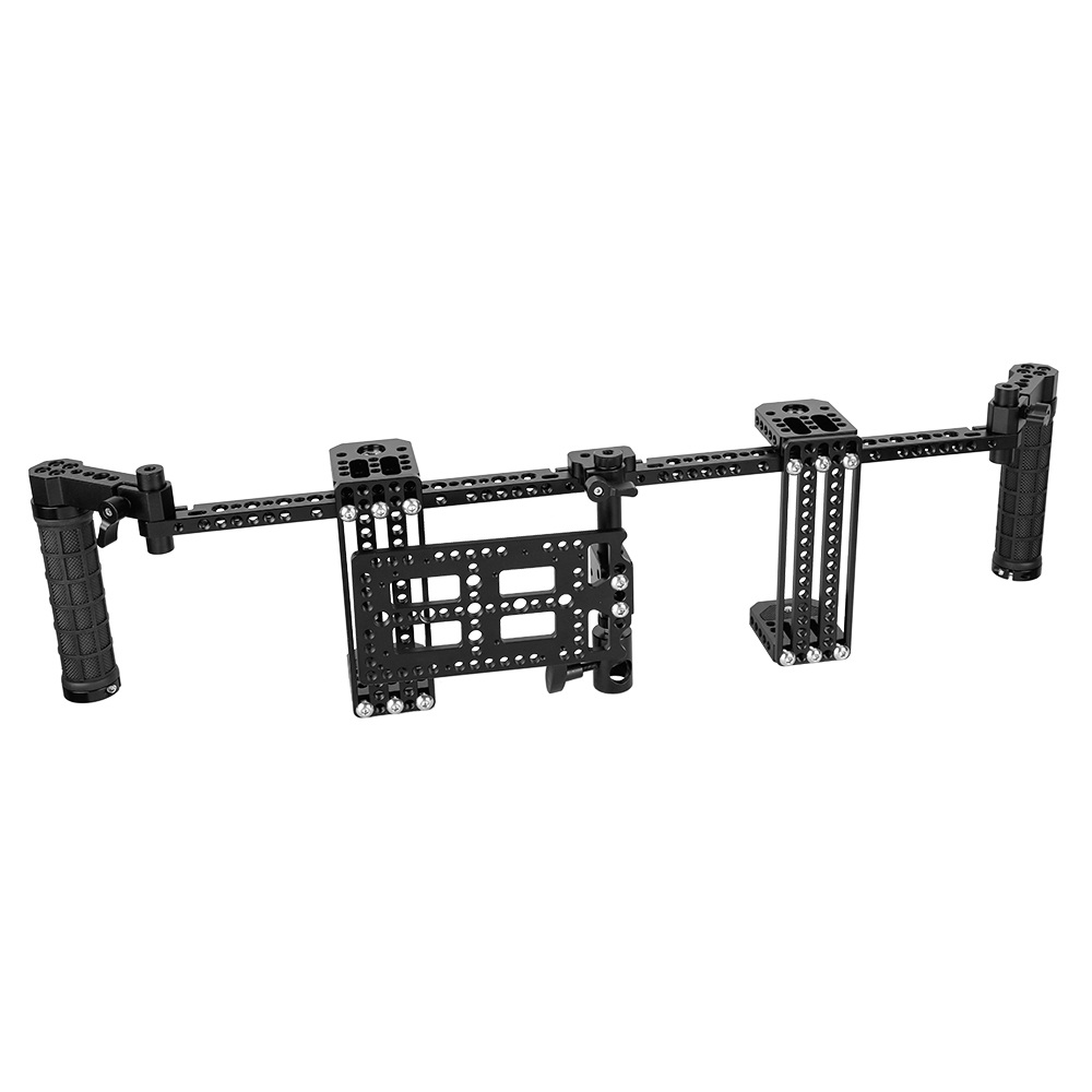CAMVATE 7" Dual Director's Monitor Cage Rig With Rubber Grips