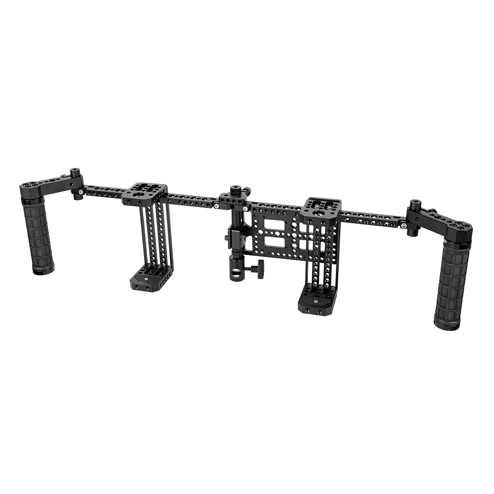 CAMVATE 7" Dual Director's Monitor Cage Rig With Rubber Grips