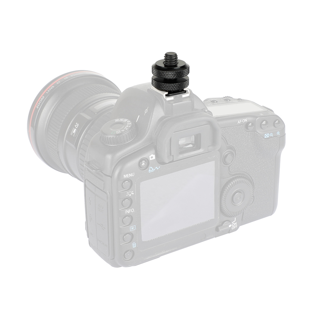 CAMVATE Shoe Mount Adapter With 3/8"-16 Male Thread & Lock Nuts