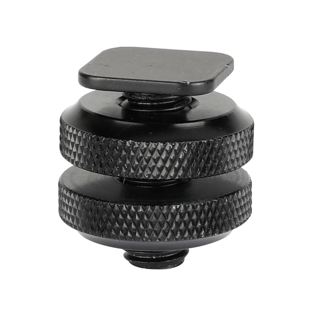 CAMVATE Shoe Mount Adapter With 3/8"-16 Male Thread & Lock Nuts