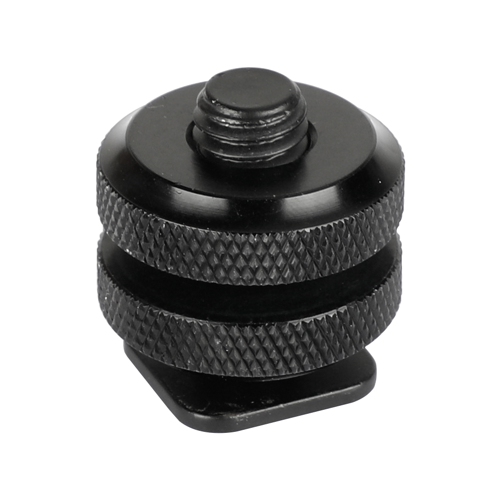 CAMVATE Shoe Mount Adapter With 3/8"-16 Male Thread & Lock Nuts