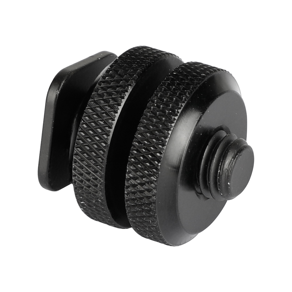 CAMVATE Shoe Mount Adapter With 3/8"-16 Male Thread & Lock Nuts