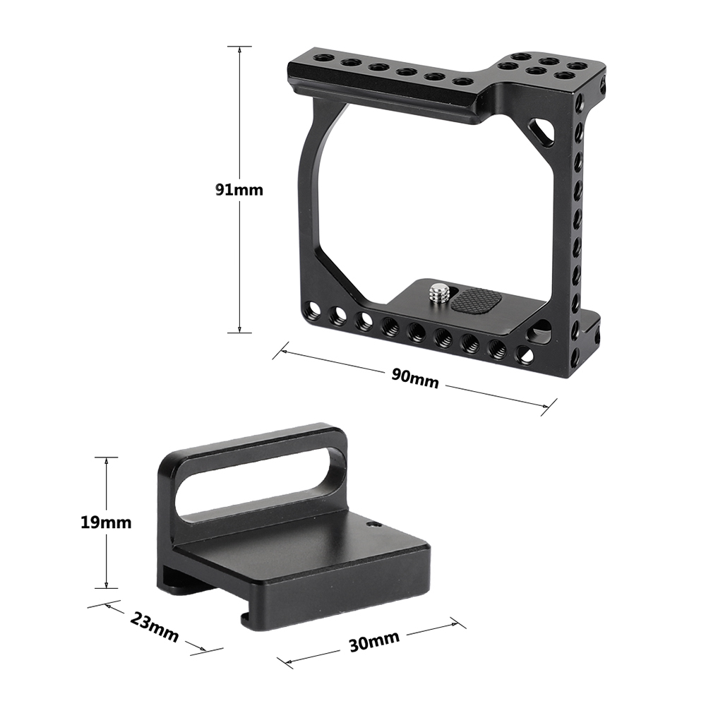 CAMVATE Compact Camera Cage Rig With Shoe Mount Adapter For Sony A6000 / A6300 / A6400 / A6500 / A6600 & Canon EOS M