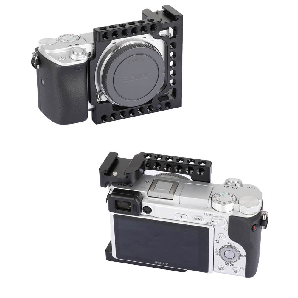 CAMVATE Cage Kit (Black) for Sony A6000 A6300 A6400 A6500 & A6600 4K Cameras