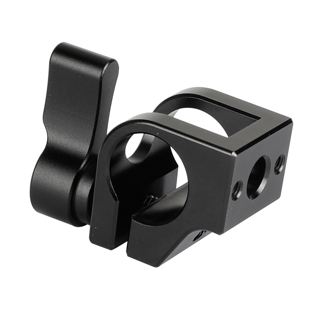 CAMVATE Universal 15mm Single Rod Clamp For Camera Cage (Black Knob)