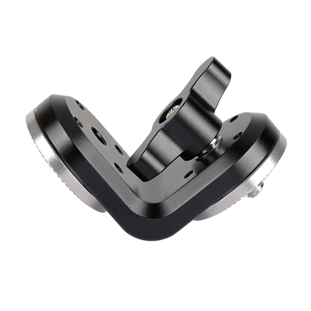 CAMVATE Dual ARRI Rosettes Extension Mount Vertical Type With Central M6 Thread (Black Knob)