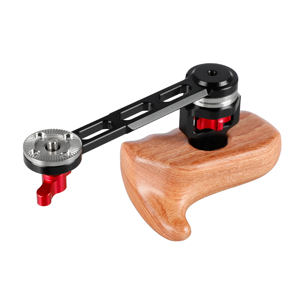 CAMVATE Wooden Handle (Left) with Nato Rail Rosette Extension Arm