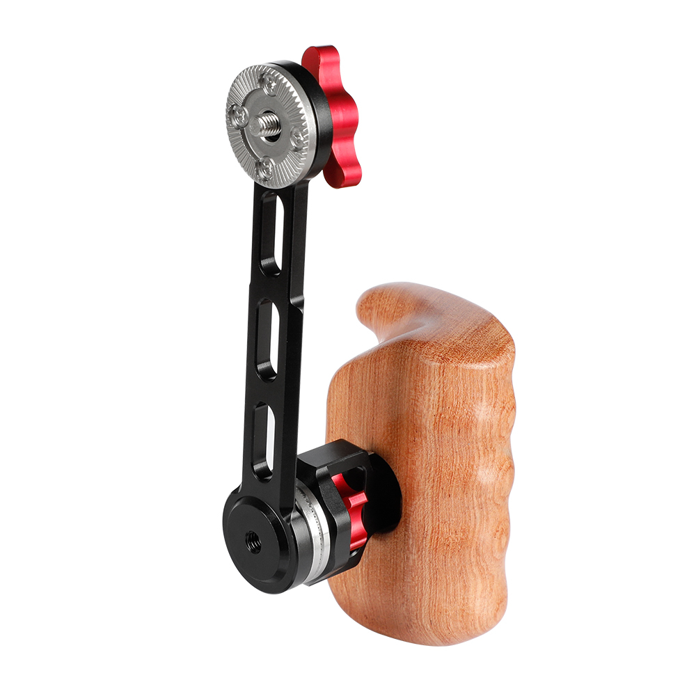 CAMVATE Wooden Handle (Left) with Nato Rail Rosette Extension Arm