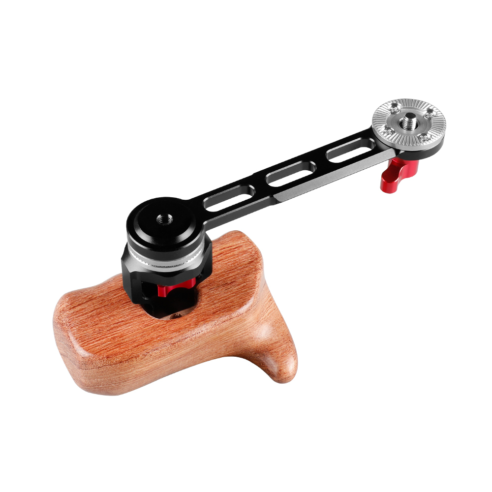 CAMVATE Wooden Handle (Right) with Nato Rail Rosette Extension Arm