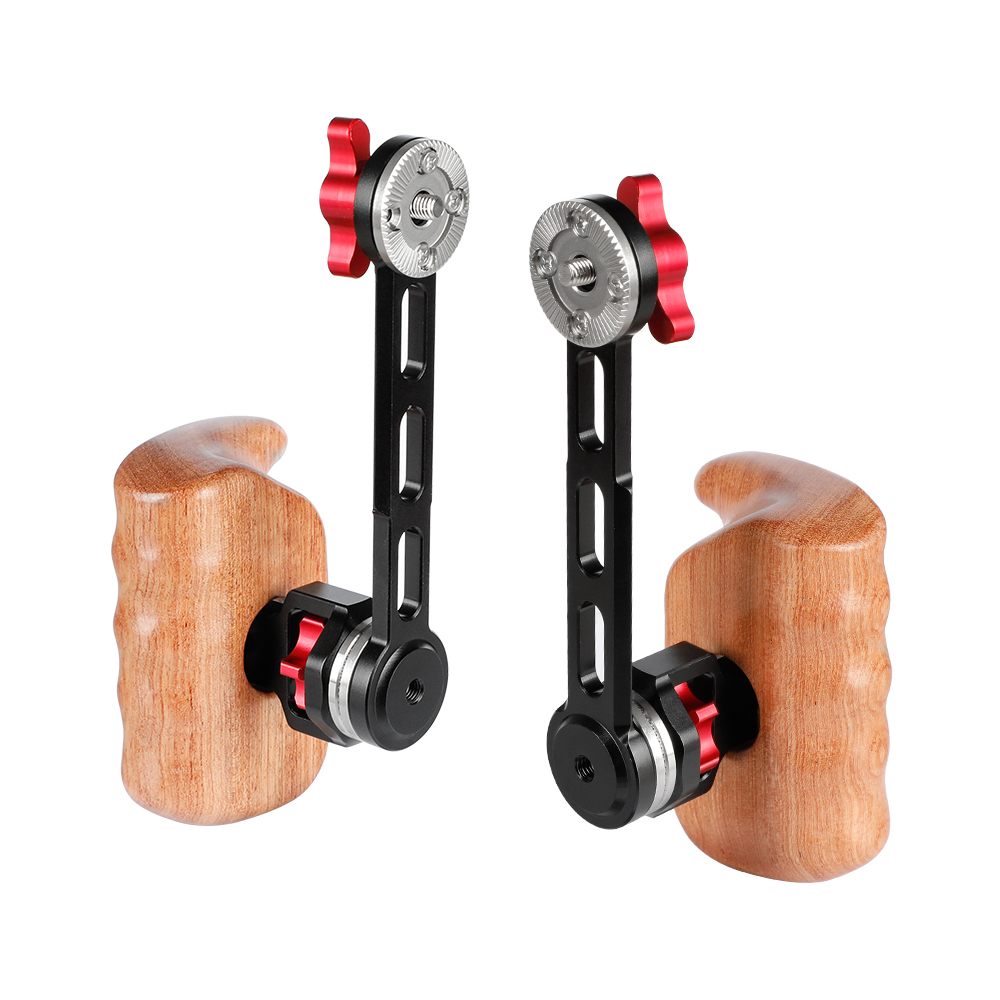 CAMVATE Wooden Handle (Left&Right) with Nato Rail Rosette Extension Arm