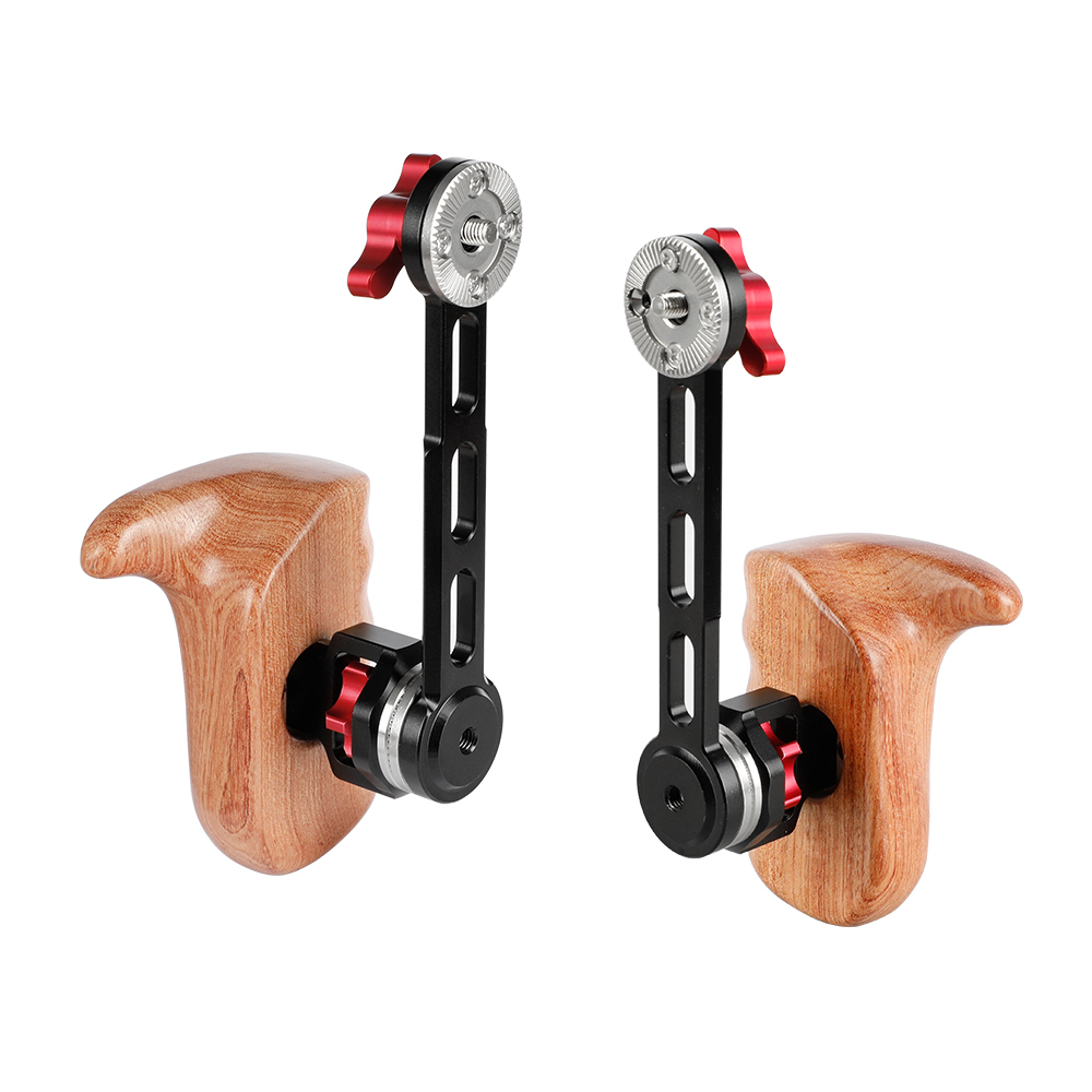 CAMVATE Wooden Handle (Left&Right) with Nato Rail Rosette Extension Arm
