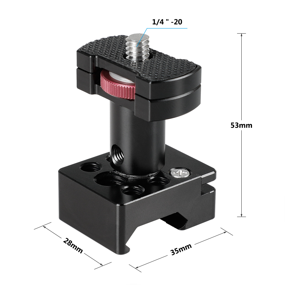 CAMVATE On-camera Monitor Support Bracket With 1/4"-20 Mounting Screw & QR NATO Clamp