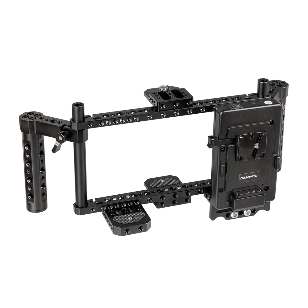 CAMVATE Adjustable Camera Monitor Cage Rig With Dual Cheese Handle ...