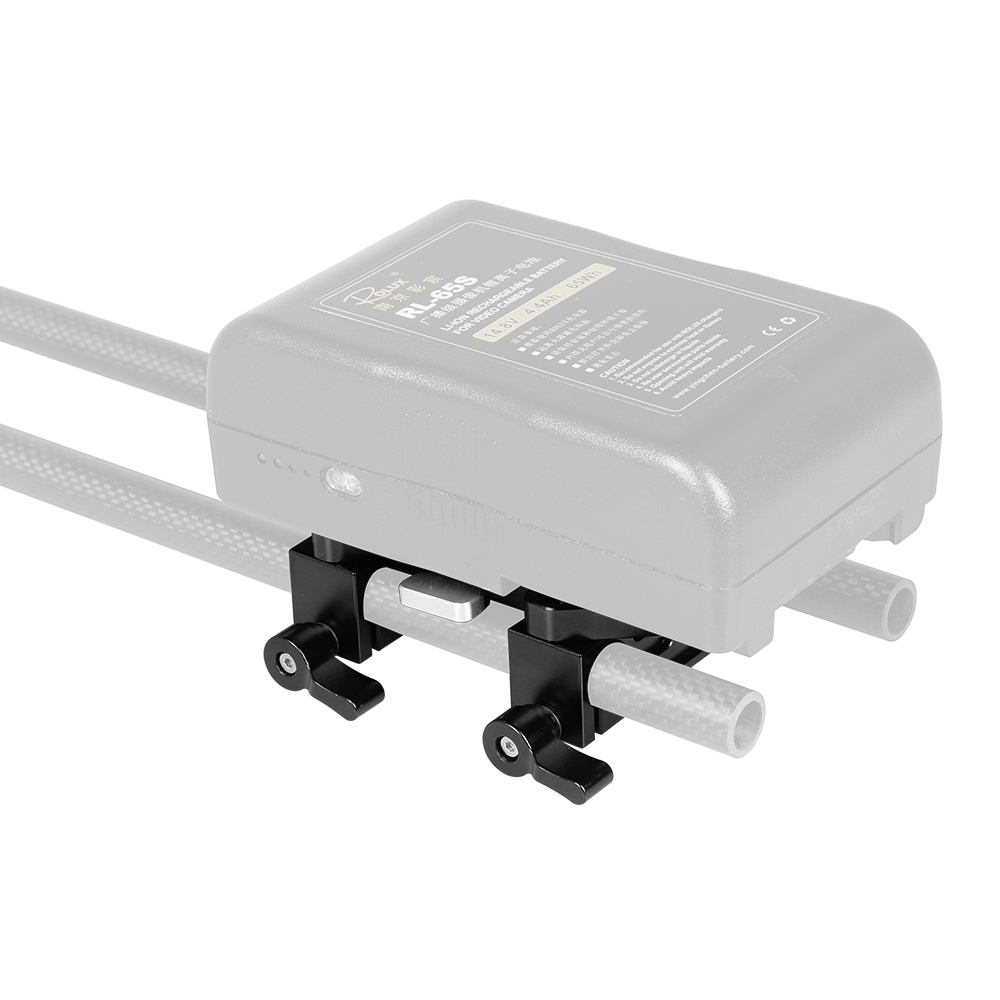 CAMVATE Quick Release V-Lock Mounting Battery Plate With 15mm Dual Rod Clamp Adapters