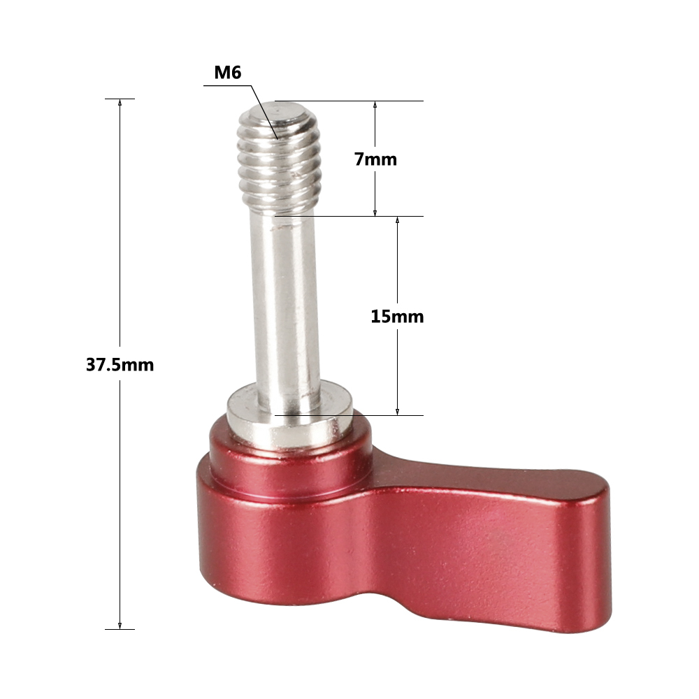 CAMVATE M6 Ratchet Wingnut Assembly Knob Red (A Pair)