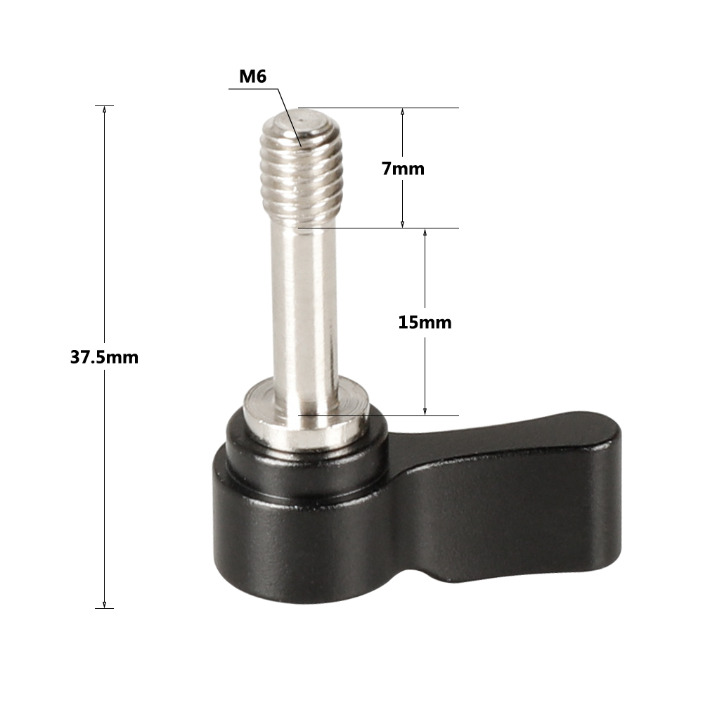 CAMVATE M6 Ratchet Wingnut Assembly Knob Black (A Pair)