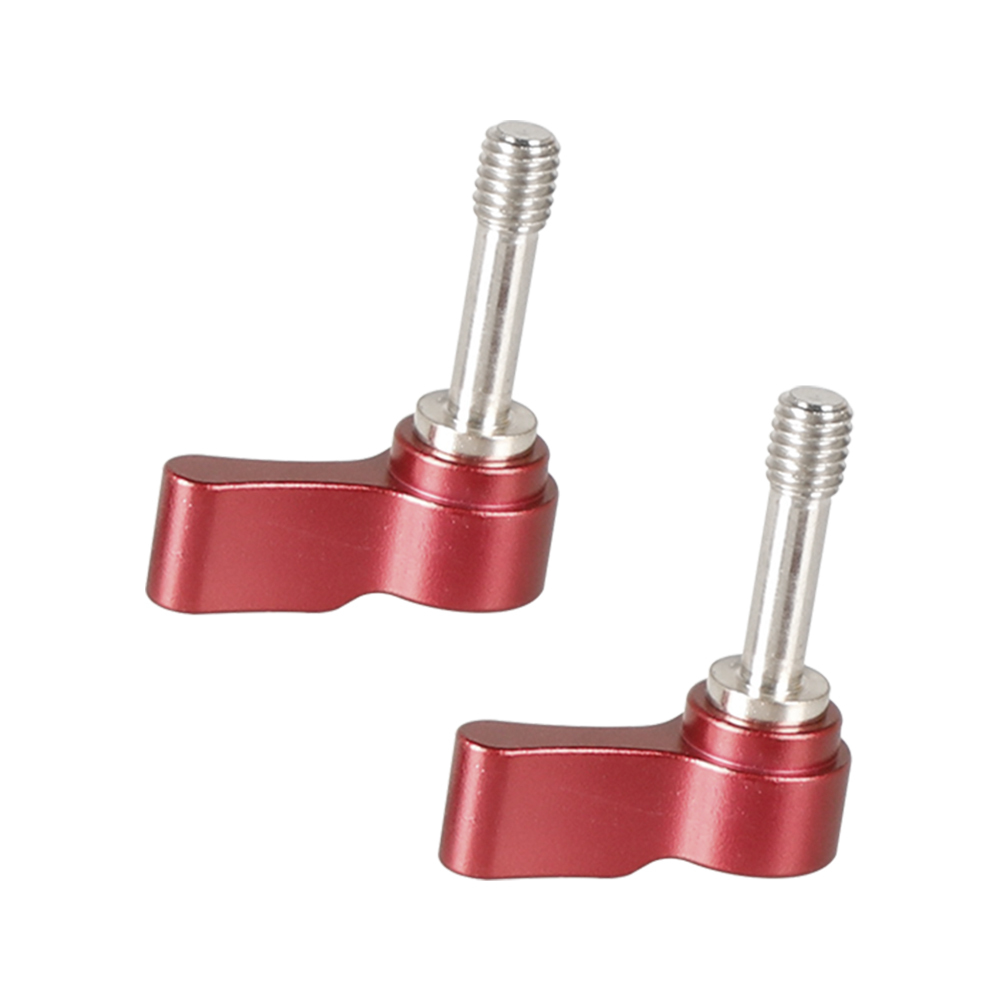 CAMVATE M6 Ratchet Wingnut Assembly Knob Red (A Pair)