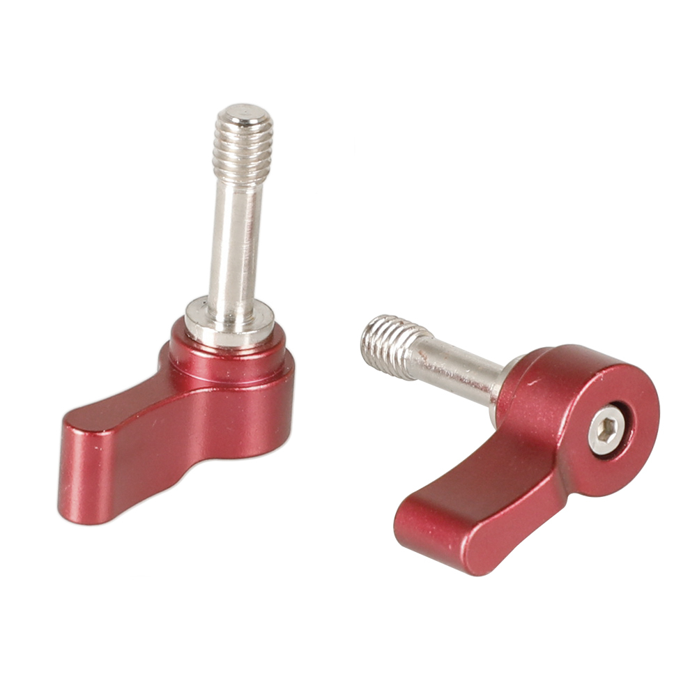CAMVATE M6 Ratchet Wingnut Assembly Knob Red (A Pair)
