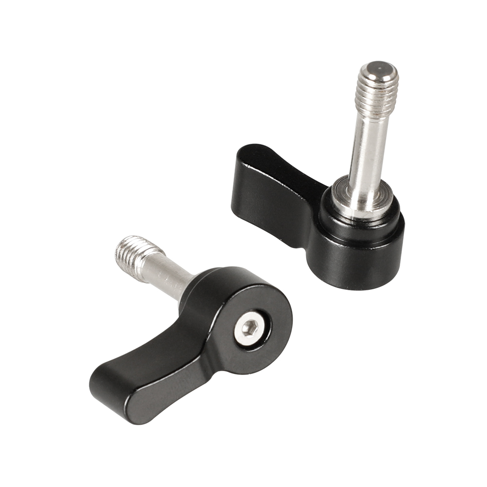 CAMVATE M6 Ratchet Wingnut Assembly Knob Black (A Pair)