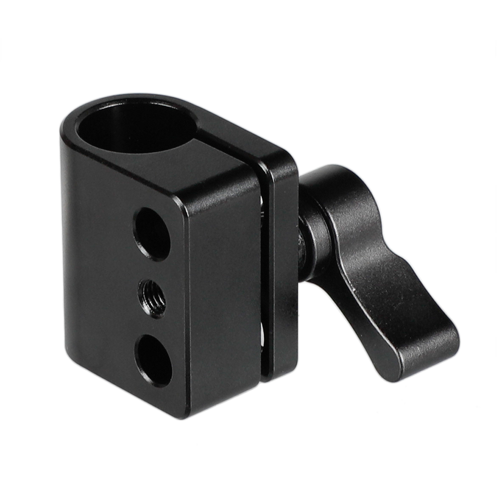 CAMVATE Single 15mm Rod Clamp Adapter With 1/4"-20 Mounting Screws