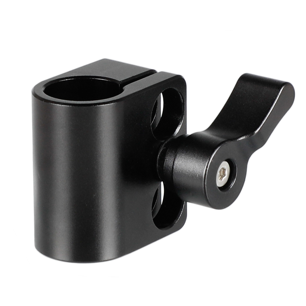 CAMVATE Single 15mm Rod Clamp Adapter With 1/4"-20 Mounting Screws