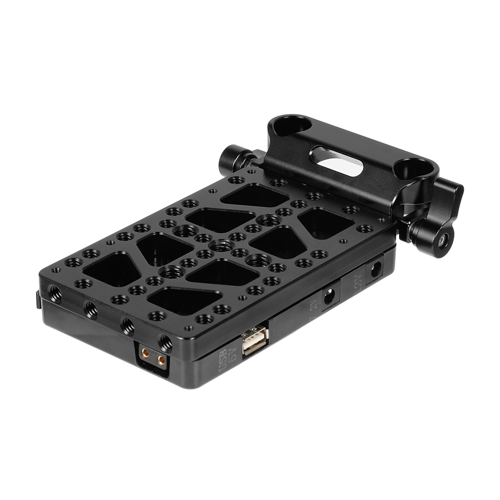 CAMVATE Anton Bauer Gold Mount Power Splitter Battery Adapter With Backboard Cheese Plate & 15mm Rod Clamp Included