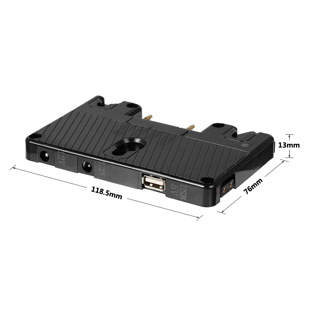 CAMVATE Anton Bauer Gold Mount Power Splitter Battery Adapter With Backboard Cheese Plate & 15mm Rod Clamp Included