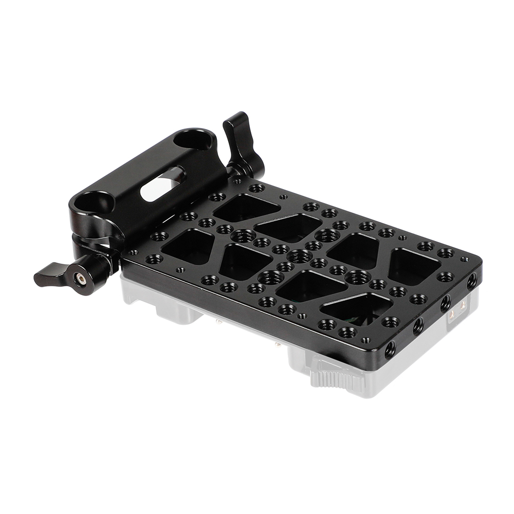 CAMVATE Cheese Plate With 15mm Rod Clamp For Anton Bauer Gold Mount Power Adapter