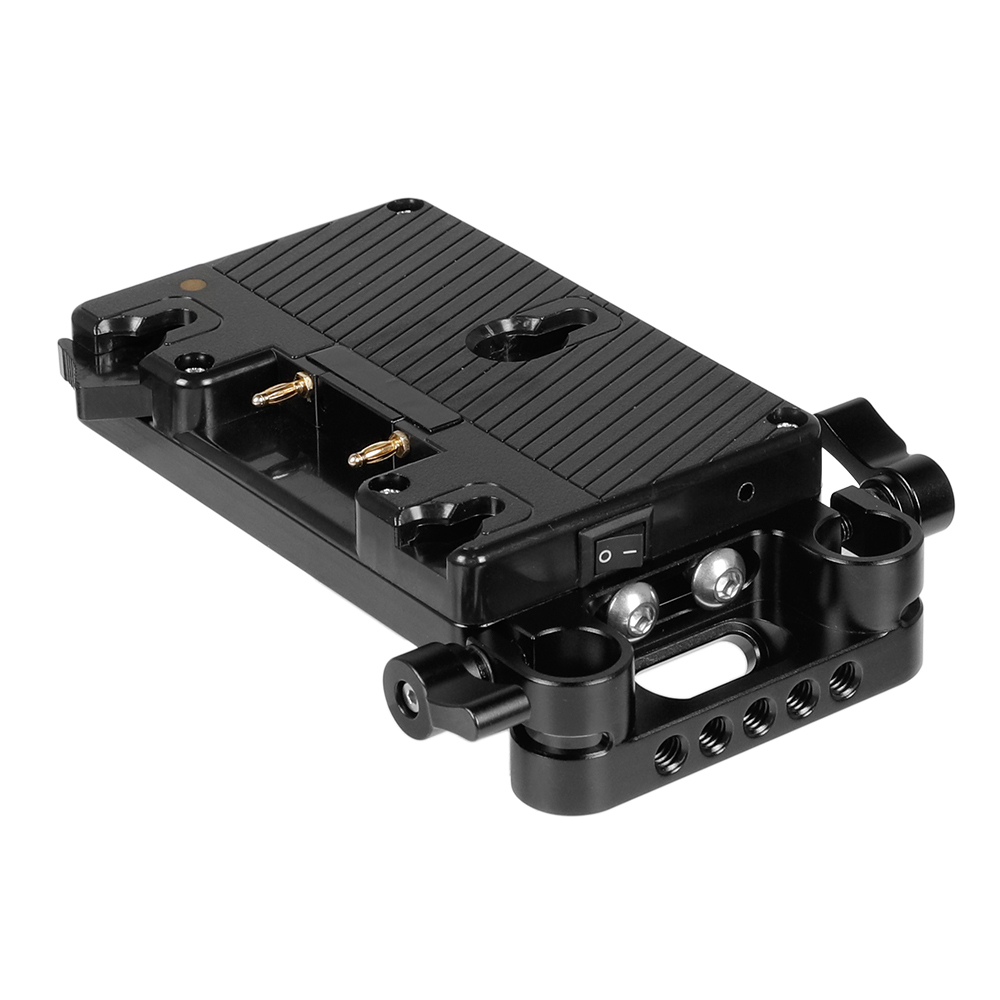 CAMVATE Anton Bauer Gold Mount Power Splitter Battery Adapter With Backboard Cheese Plate & 15mm Rod Clamp Included