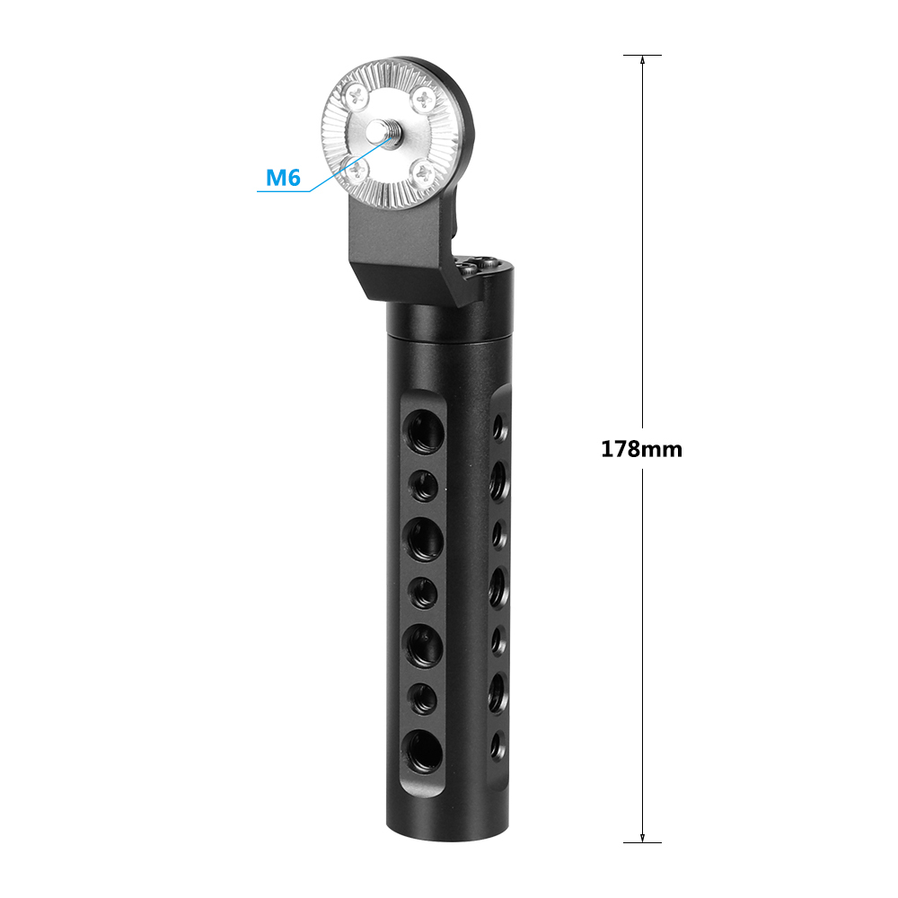 CAMVATE Aluminum Cheese Handle With ARRI Rosette M6 Thumbscrew Knob ( A Pair)