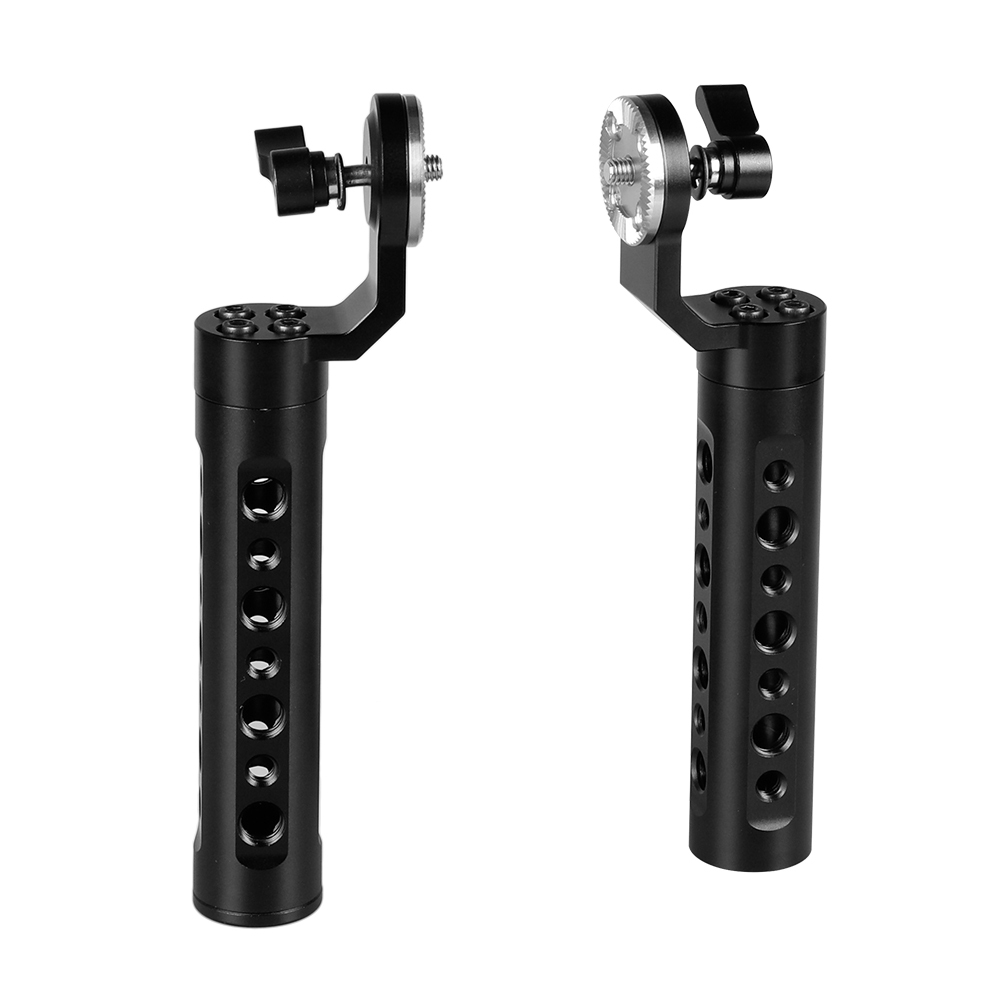 CAMVATE Aluminum Cheese Handle With ARRI Rosette M6 Thumbscrew Knob ( A Pair)