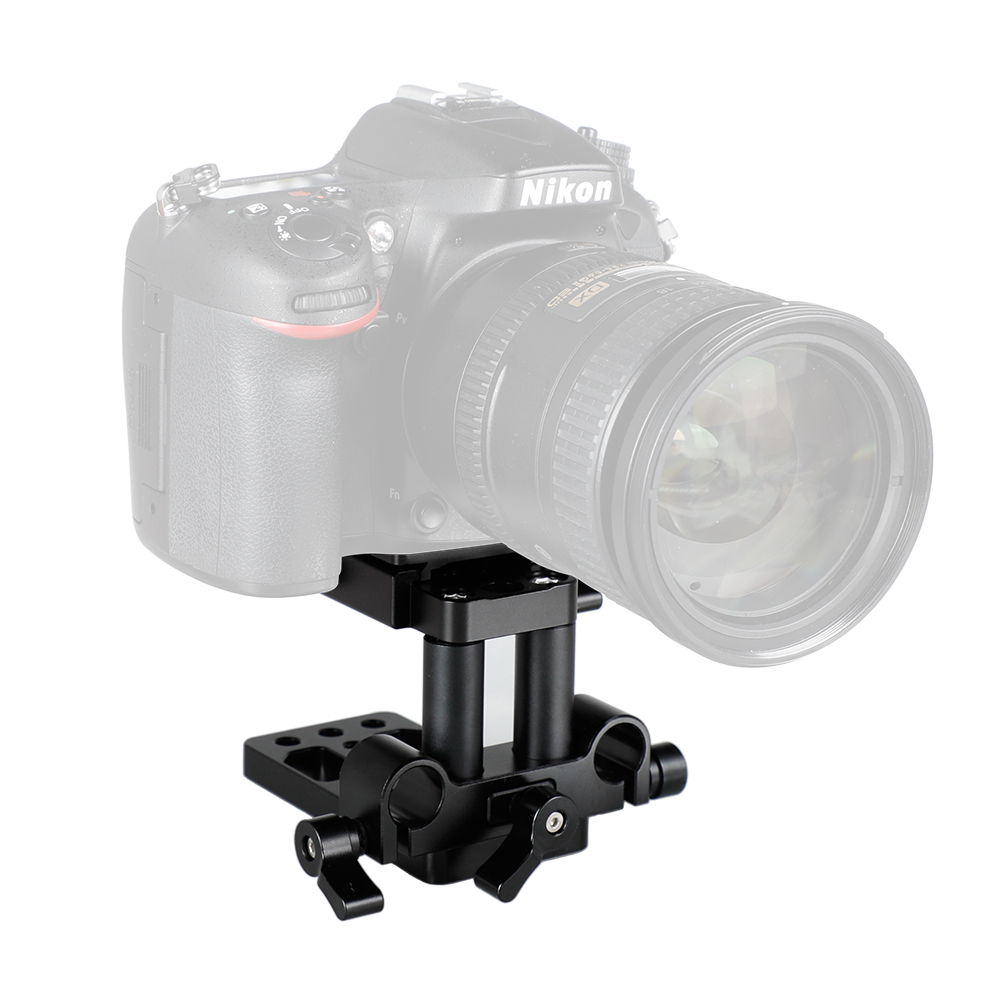 CAMVATE ARCA Swiss Style QR Mount Base With Tripod Baseplate & 15mm LWS Rod Clamp