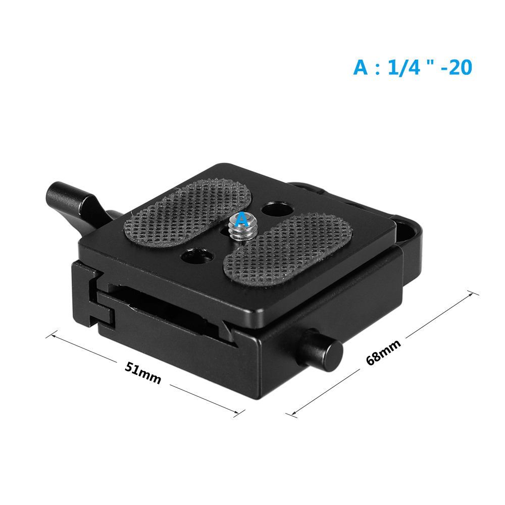CAMVATE ARCA Swiss Style Quick Release Camera Sliding Plate & Receiver Adapter