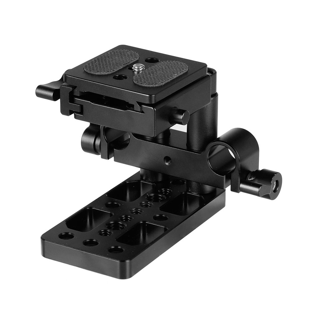 CAMVATE ARCA Swiss Style QR Mount Base With Tripod Baseplate & 15mm LWS Rod Clamp