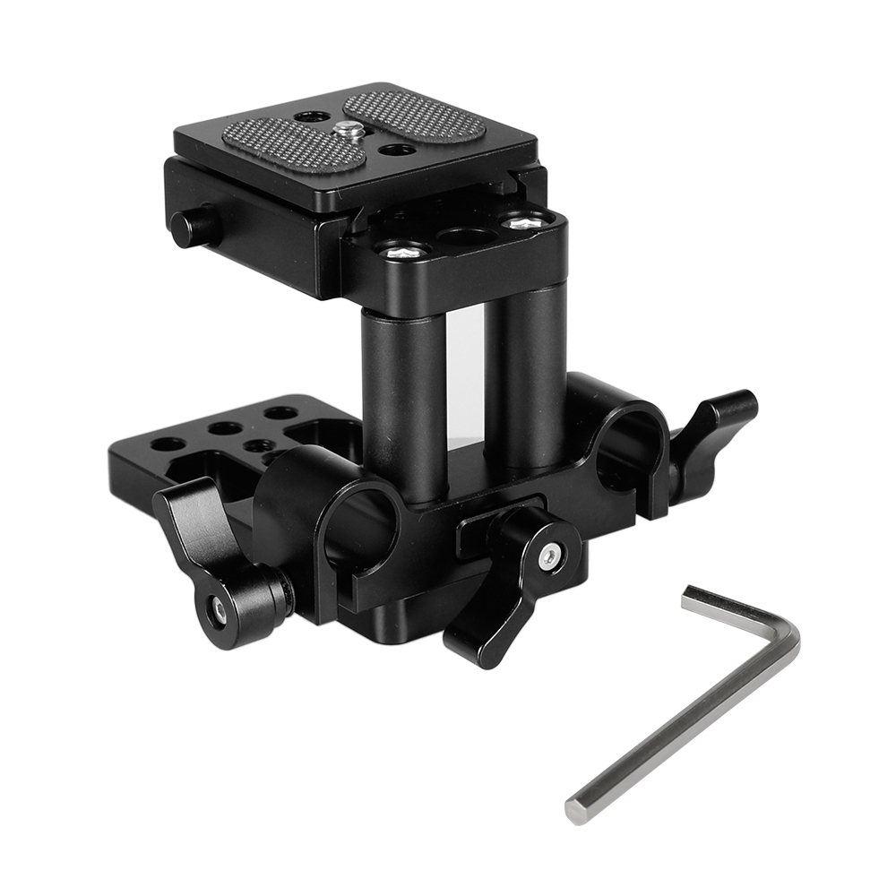 CAMVATE ARCA Swiss Style QR Mount Base With Tripod Baseplate & 15mm LWS Rod Clamp