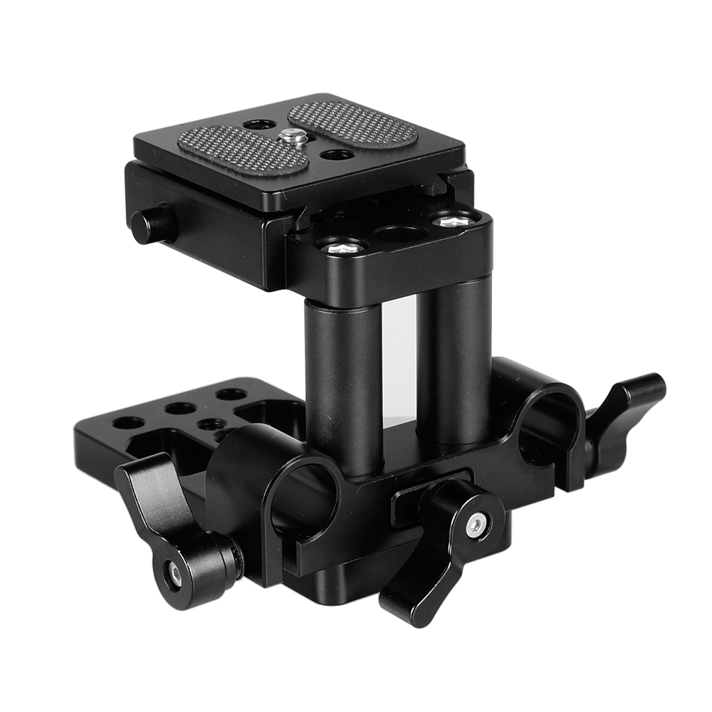 CAMVATE ARCA Swiss Style QR Mount Base With Tripod Baseplate & 15mm LWS Rod Clamp
