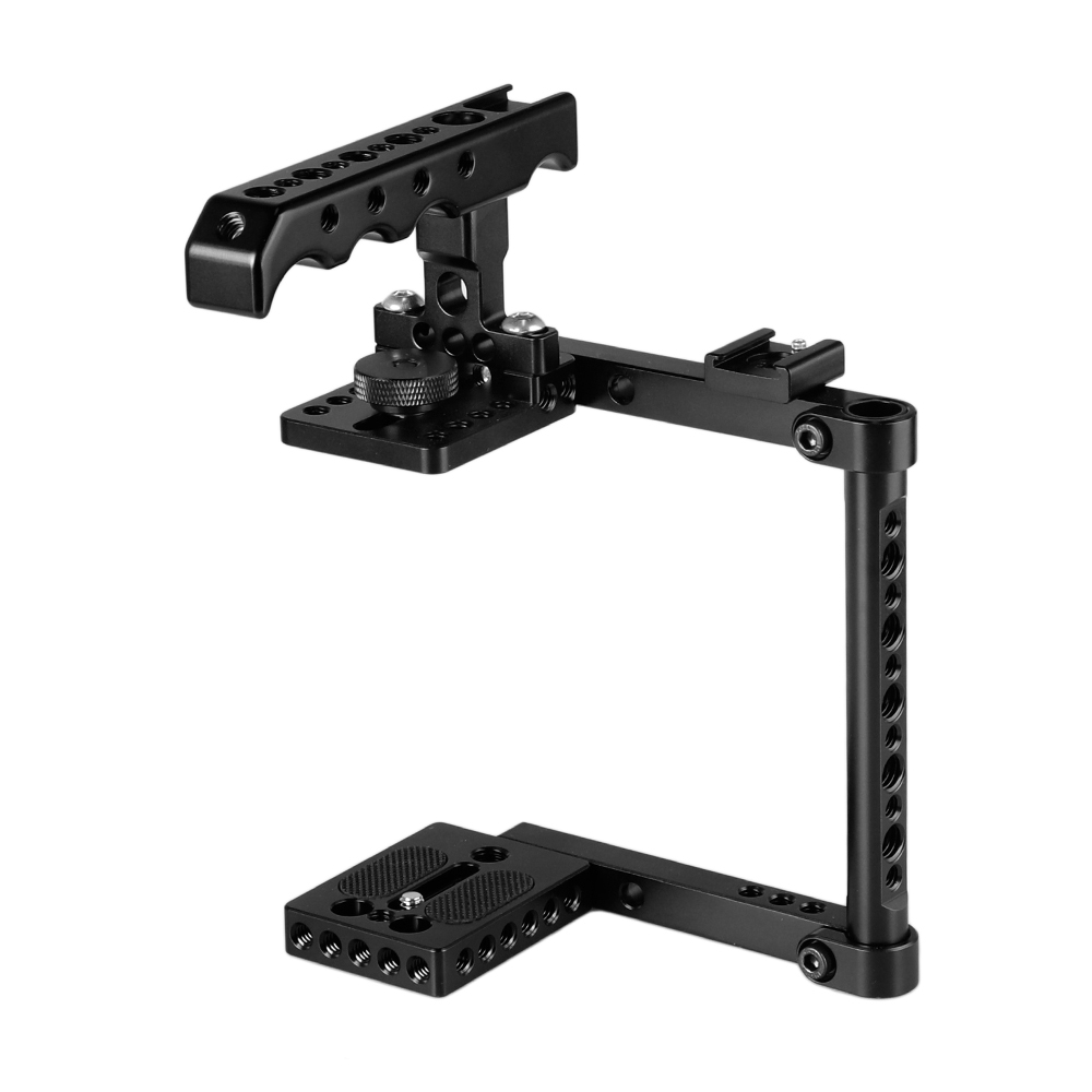 CAMVATE Camera Cage Kit With Top Cheese Handle & Shoe Mount For Canon 600D 70D 80D (Right-hand Mounted)