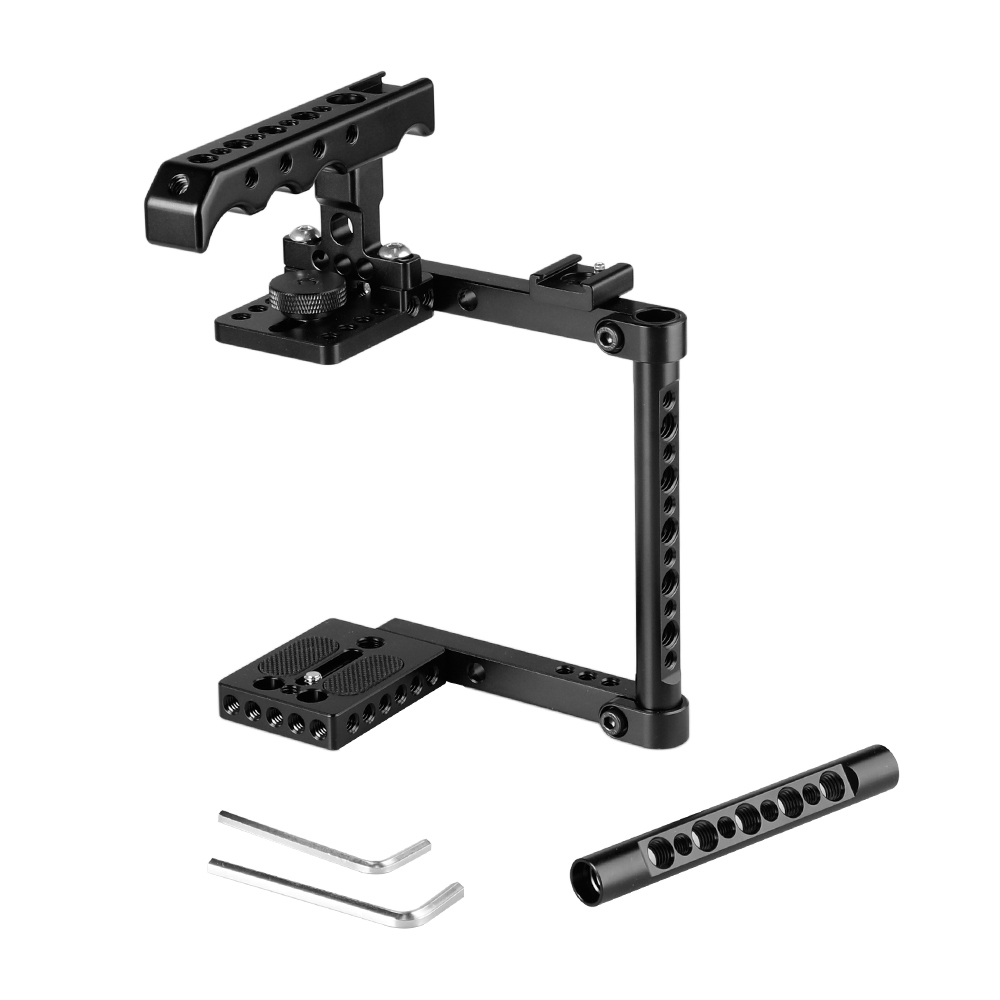 CAMVATE Camera Cage Kit With Top Cheese Handle & Shoe Mount For Canon 600D 70D 80D (Right-hand Mounted)