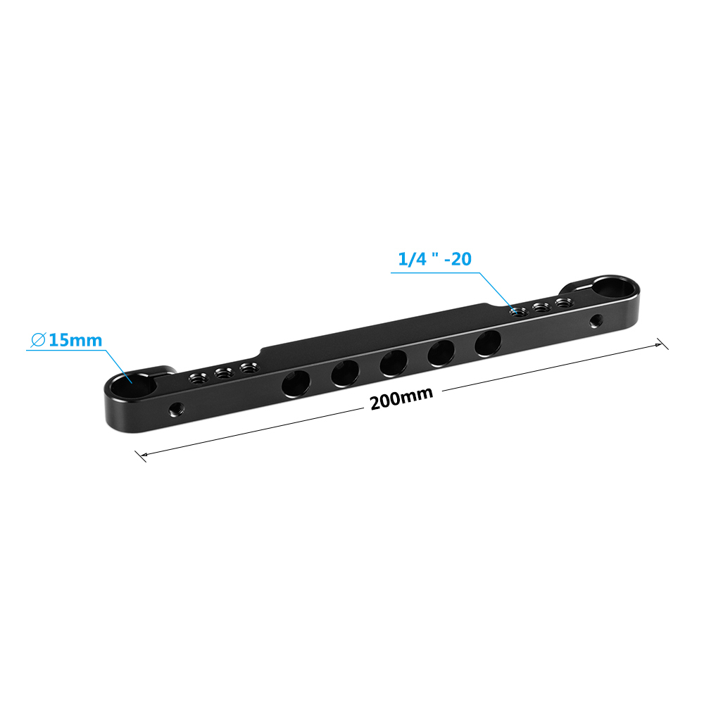 CAMVATE 200mm Aluminum Cross Bar With 15mm Rod Adapter For DIY Camera / Monitor Cage Rig (A Pair)