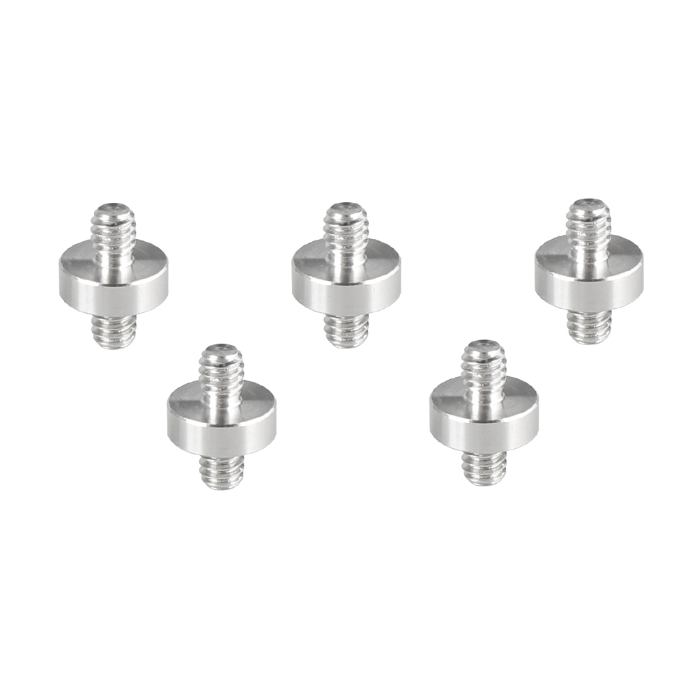 CAMVATE 1/4"-20 Male to 1/4"-20 Male Thread Double-ended Screw Adapter (5 Pieces)