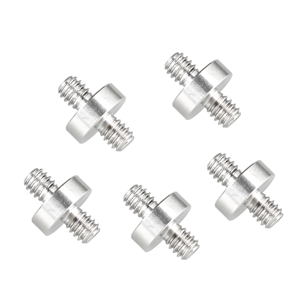 CAMVATE 1/4"-20 Male to 1/4"-20 Male Thread Double-ended Screw Adapter (5 Pieces)