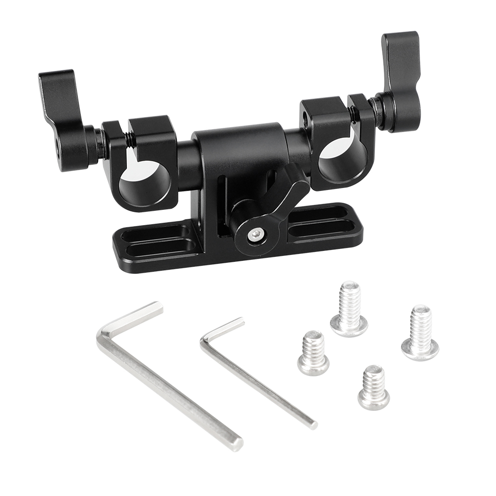CAMVATE Adjustable 15mm Dual Rod Clamp With 360° Swivel Rod Adapter